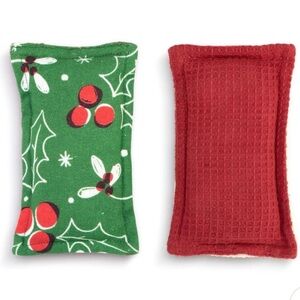 Demdaco Holly Berries Reusable Kitchen Sponge Set of Two New with Tags